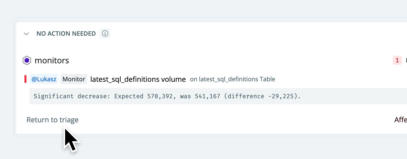 Incidents in data products