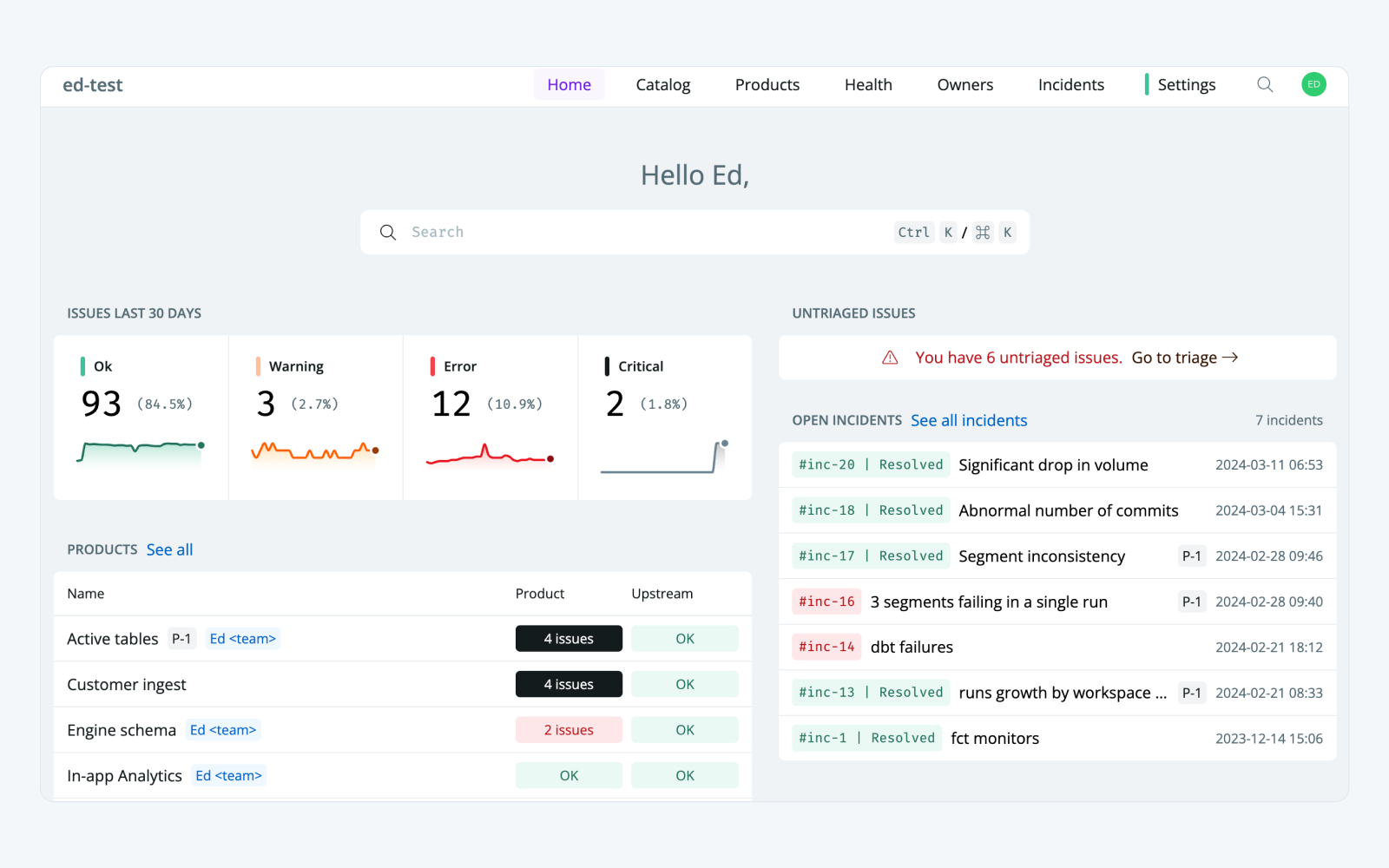 Home UI